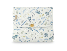 Cam Cam changing pad quilt pressed leaves blue